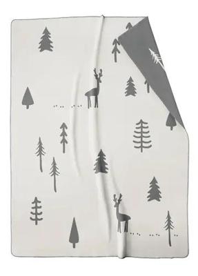 Cawö Cawö Winter Edition Woonplaid 150x200 stein/antraciet