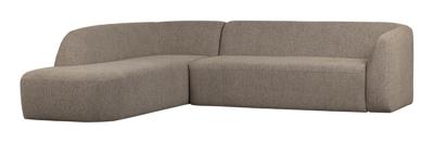 WOOOD Hoekbank 'Sloping' Links, kleur Lichtbruin Melange