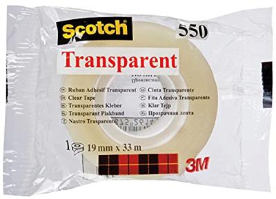 Plakband scotch 550 19mmx33m transparant | 8 stuks