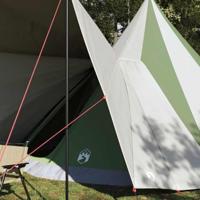 Familie Tipi Tent met dak Groen en beige 510 x 690 x 330 cm - thumbnail