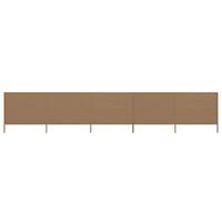 VidaXL Windscherm 5-panelen 600x160 cm stof taupe - thumbnail