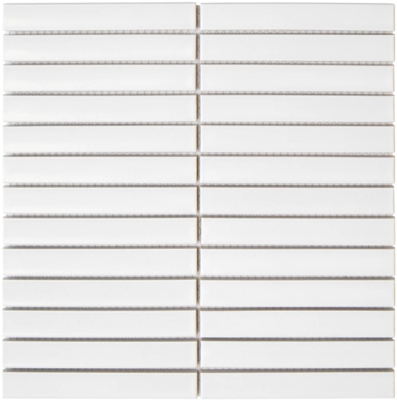 Mozaïek Sevilla Kit-Kat 29.6x29.9 cm Geglazuurd Porselein, Mat White The Mosaic Factory