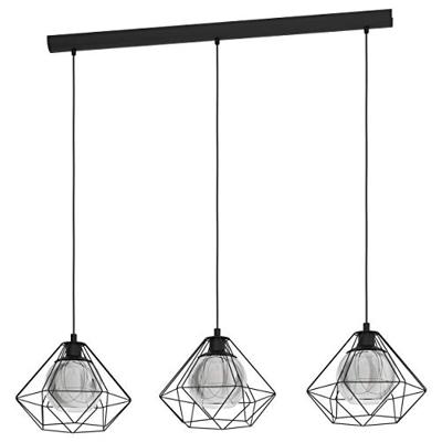 Eglo 3-lichts hanglampVernham met smoke glas - 43483