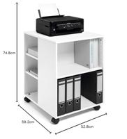 Durable Multifunctionele wagen, systeemtrolley Wit (b x h x d) 528 x 748 x 592 mm 311302 1 stuk(s) - thumbnail