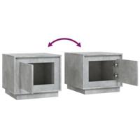 Salontafel 51x50x44 cm bewerkt hout betongrijs - thumbnail