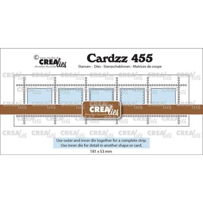 Crealies • cardzz postzegelstrip xl 5x vierkanten
