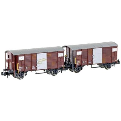 Hobbytrain H24202 N set van 2 gesloten goederenwagens K2 van de SBB Hobbytrain H24202 N set van 2 gesloten goederenwagens K2 van de SBB