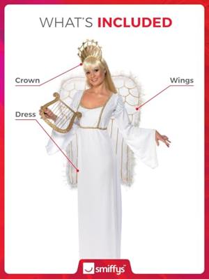 Engelenkostuum met vleugels vrouw