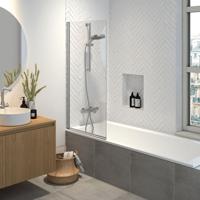 Badwand Sealskin Hooked Omkeerbaar 75x140 cm Zilver - thumbnail