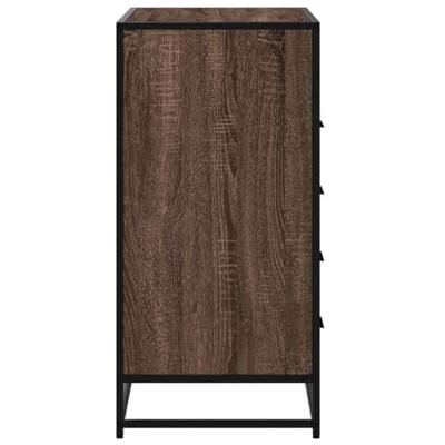 Ladekast 70x41x70 cm bewerkt hout bruin eikenkleur Ladekast 70x41x70 cm bewerkt hout bruin eikenkleur