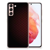 Samsung Galaxy S21 | TPU bumper | Geruit Rood - thumbnail