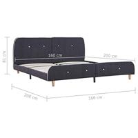 Bedframe stof donkergrijs 160x200 cm - thumbnail