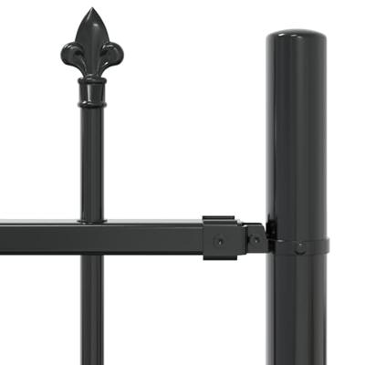 Tuin Hek Grijs 215 cm Poedergecoat staal Tuin Hek Grijs 215 cm Poedergecoat staal