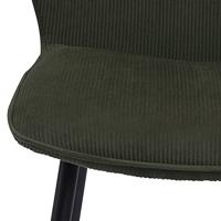 Bendt Eetkamerstoel 'Joya' Rib, kleur Olive Green - thumbnail