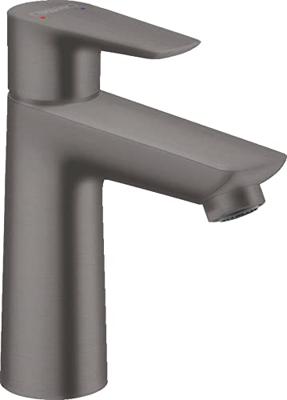 Wastafelmengkraan Talis E HansGrohe 110 Eengreeps Zonder Afvoer Geborsteld Zwart Chroom