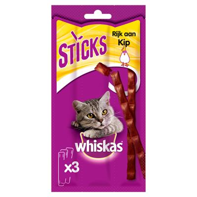 Kattenvoer Sticks Kip 3-pack 18 g Whiskas - Whiskas Kattenvoer Sticks Kip 3-pack 18 g Whiskas - Whiskas