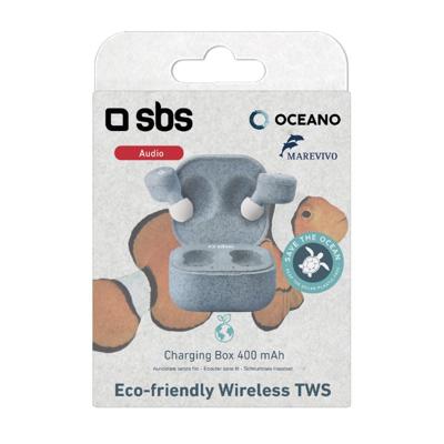 SBS TEOCNTWSBUDSB hoofdtelefoon/headset Hoofdtelefoons In-ear Micro-USB Bluetooth Blauw
