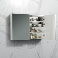 Spiegelkast Tieme hoogglans wit 100x70x16cm - thumbnail