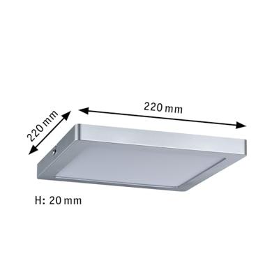Paulmann Atria 70866 LED-paneel 20 W Warmwit Chroom (mat) Paulmann Atria 70866 LED-paneel 20 W Warmwit Chroom (mat)