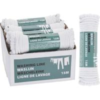 Basic Waslijn polyester 15m wit - thumbnail