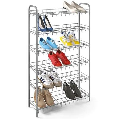 Metaltex schoenenrek 6-laags shoe 6 zilvergrijs