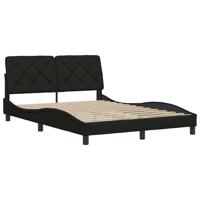 Bedframe zonder matras 120x200 cm stof zwart - thumbnail