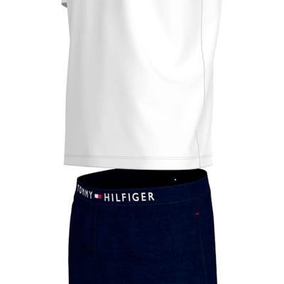 Tommy Hilfiger Heren Basic Shortama - Katoenen zomer pyjama