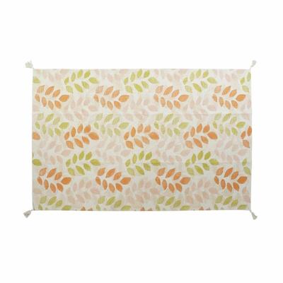 Tapijt DKD Home Decor Beige Multicolour Blad van een plant (120 x 180 x 1 cm)