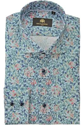 Circle of Gentlemen Overhemd Darsh Planten Print Slim Fit