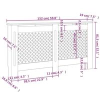 VidaXL Radiatorombouw 152x19x81,5 cm mdf wit - thumbnail