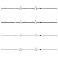 Schuifdeur onderdelenset 366 cm roestvrij staal zilverkleurig - thumbnail