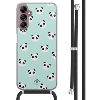 Samsung Galaxy A14 hoesje met koord - Panda print Samsung Galaxy A14 hoesje met koord - Panda print