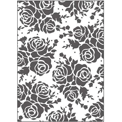 Creativ Company Embossing folder , rozen, afm 13x18,5 cm, dikte 2 mm, 1 stuk