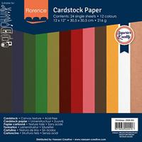 Florence • cardstock papier 216g textuur 30,5x30,5cm multipack kerst 24x - thumbnail