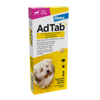 AdTab anti vlo kauwtabletten voor de hond +2,5-5,5kg - per verpakking - thumbnail