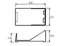 Velleman BH9V Batterijhouder Aantal cellen: 1 9V (blok) Kabel (l x b x h) 55 x 31 x 20 mm - thumbnail