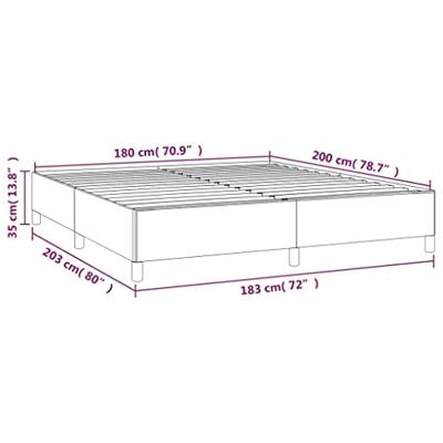 Bedframe zonder matras stof donkergrijs 180x200 cm