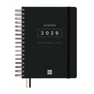 Agenda Finocam Zwart Quarto 15,5 x 21,7 cm