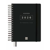 Agenda Finocam Zwart Quarto 15,5 x 21,7 cm - thumbnail