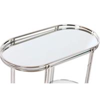 Bijzettafel Home ESPRIT Zilverkleurig Staal Spiegel 70 x 35 x 63 cm - thumbnail