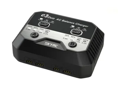 SkyRC e3 Duo AC Charger (LiPo, LiFe, LiHV 2-3s) SkyRC e3 Duo AC Charger (LiPo, LiFe, LiHV 2-3s)