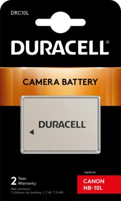Duracell NB-10L Camera-accu Vervangt originele accu NB-10L 7.4 V 820 mAh
