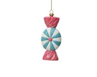 Kersthanger snoep 12.5 cm donker roze / blauw - thumbnail