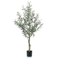 Emerald kunstplant in kunststof pot olijfboom 115 cm - thumbnail