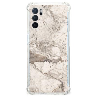 OPPO A16 | A16s | A54s Anti-Shock Hoesje Marmer Beige OPPO A16 | A16s | A54s Anti-Shock Hoesje Marmer Beige