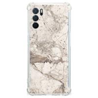 OPPO A16 | A16s | A54s Anti-Shock Hoesje Marmer Beige - thumbnail