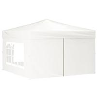 VidaXL Partytent inklapbaar met zijwanden 3x3 m wit - thumbnail