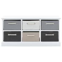 Opbergbank 6 Lades Hout - thumbnail