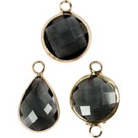 Creativ Company Sieradenhanger, h: 15-20 mm, gatgrootte 2 mm, grijs, 1 doos - thumbnail