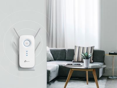 TP-Link RE655 WLAN-versterker Repeater AC2600 (Dual WLAN AC+N, 1733 Mbps 5 GHz+800 Mbps 2,4 GHz, Gigabit LAN-poort, app-bediening, maximale dekking, compatibel met alle WLAN-apparaten)